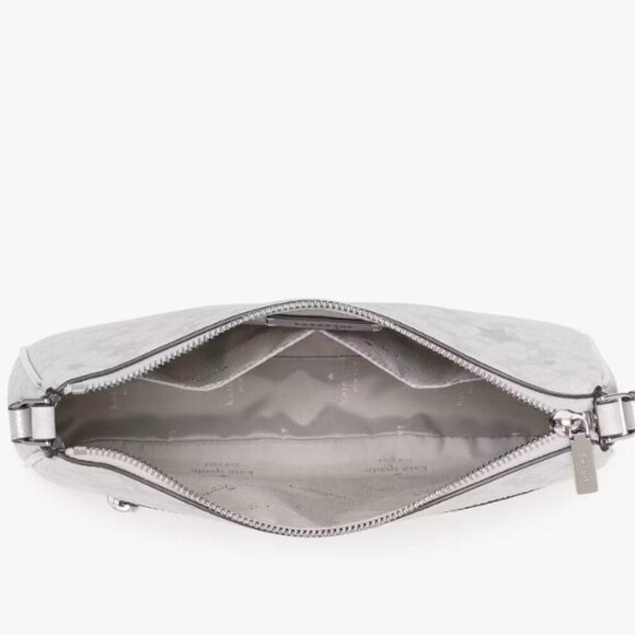 NWT Kate Spade - Spade Flower Star Toss Large Swingpack Crossbody Platinum Grey - Picture 4 of 11